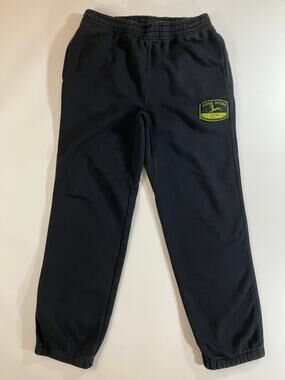John Deere Men’s Small Black Quality Farm Equipment Fleece Sweatpants Joggers